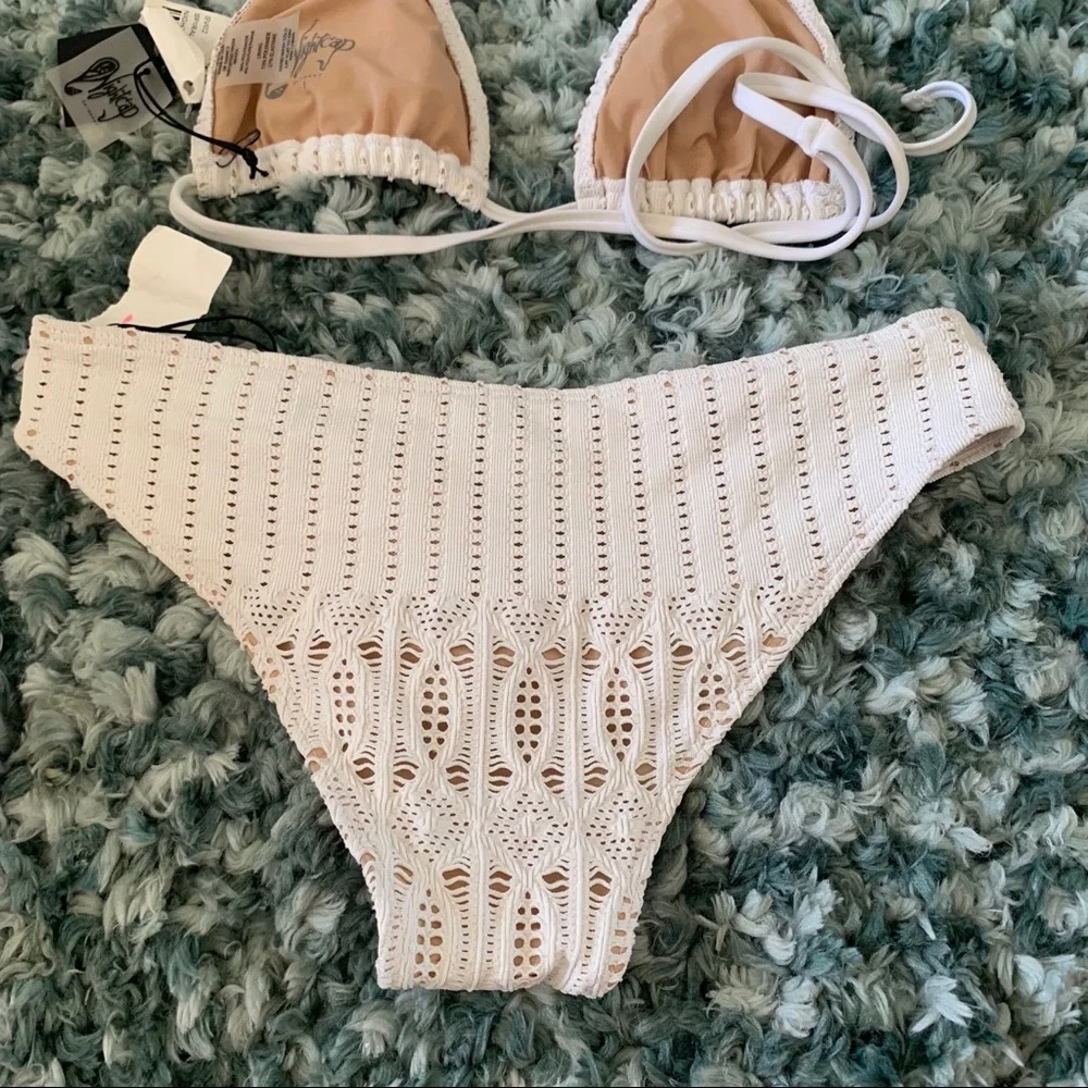 Nightcap Spiral Lace Bikini Honeymoon 1 2 S Ivory White Crochet Lace
